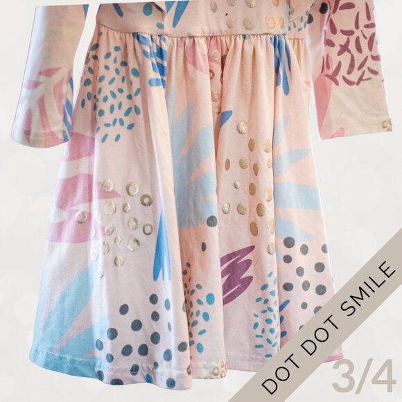 Dot Dot Smile SIZE 3/4 Long Sleeve Twirl Dresses – Bundle of 3 (Girls) - Picture 6 of 12